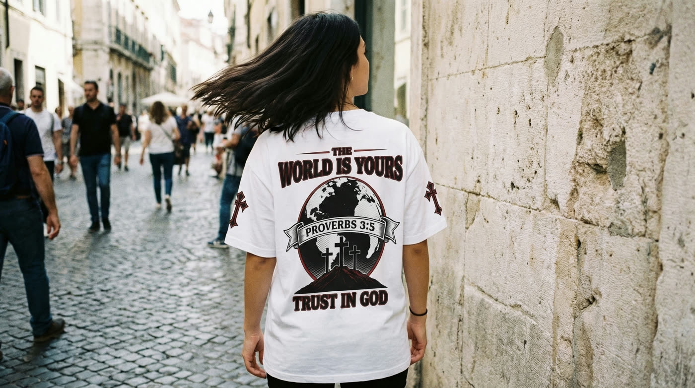 World Is Yours Proverbs 3:5 — lifestyle editorial