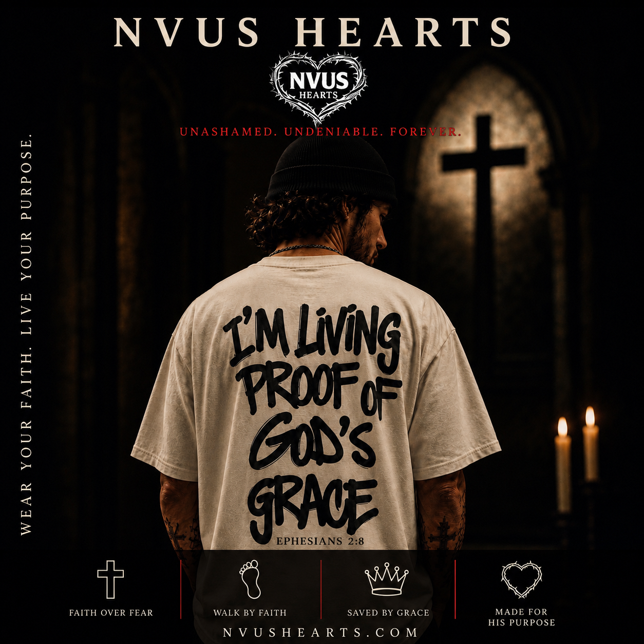Living Proof — NVUS Hearts Ephesians 2:8 cathedral solo